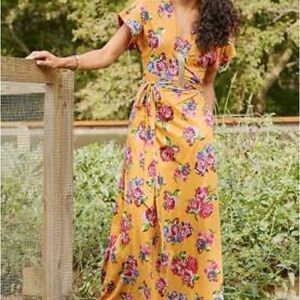 New Sz XS Matilda Jane Alana Floral Yellow Maxi Dress